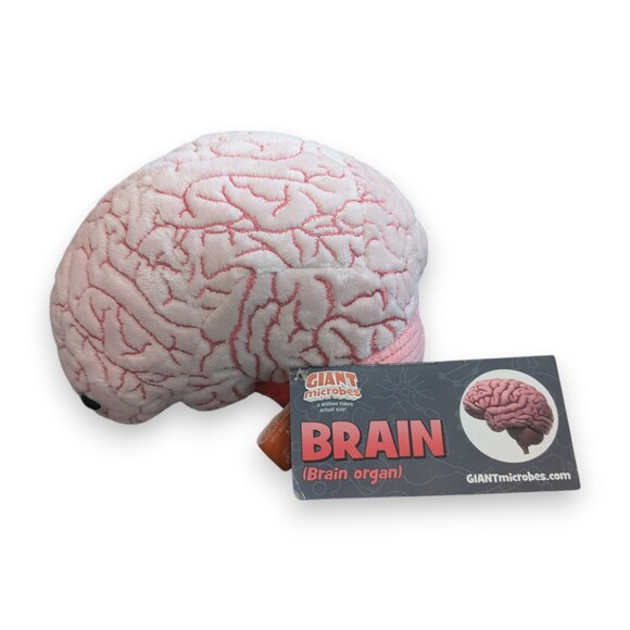 NWT Giant Microbes Brain Organ Educational Plush Toy 6'' - Picture 1 of 5
